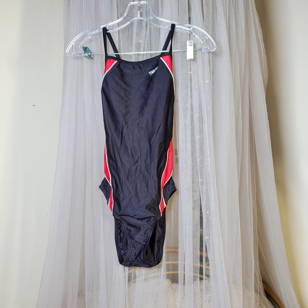 Vintage Speedo Flyback One Piece Swimsuit Sport Competition Size 6/32 Vacation - Picture 1 of 5